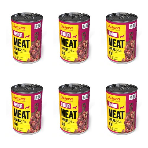 Karma dla psa JOSERA Meat Lovers Junior Pure Wołowina 6 x 400 g