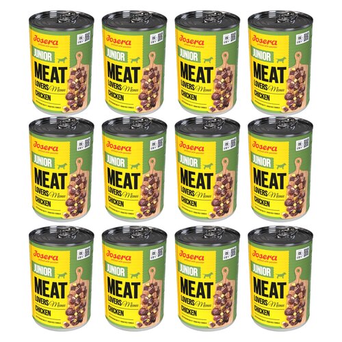 Karma dla psa JOSERA Meat Lovers Junior Menu Kurczak 12 x 400 g