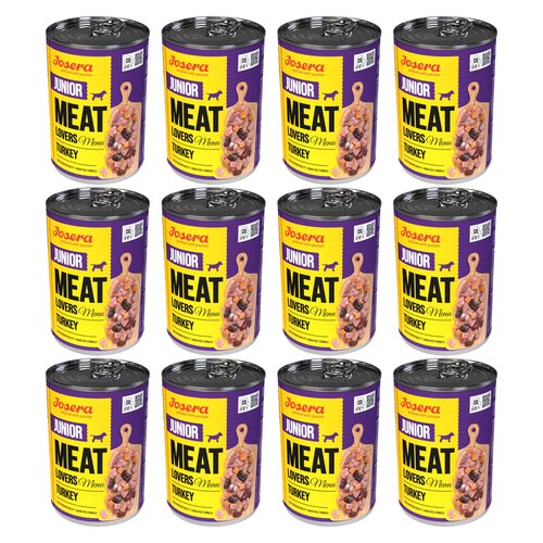 Karma dla psa JOSERA Meat Lovers Junior Menu Turkey 12 x 400 g