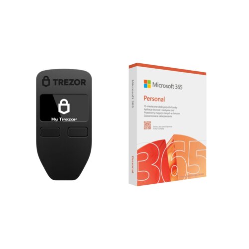 Portfel kryptowalut TREZOR Model One Czarny + Program MICROSOFT 365 Personal
