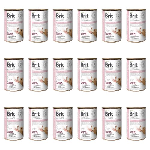 Karma dla psa BRIT Grain Free Veterinary Diets Dog Hypoallergenic Łosoś z groszkiem 18 x 400 g