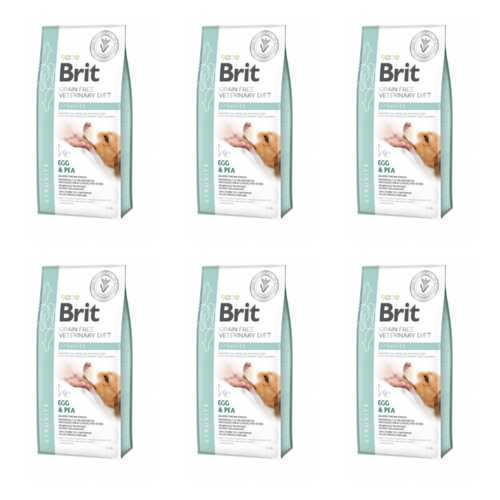 Karma dla psów BRIT Veterinary Diets Dog Grain Free Struvite Jaja z groszkiem 6 x 2 kg