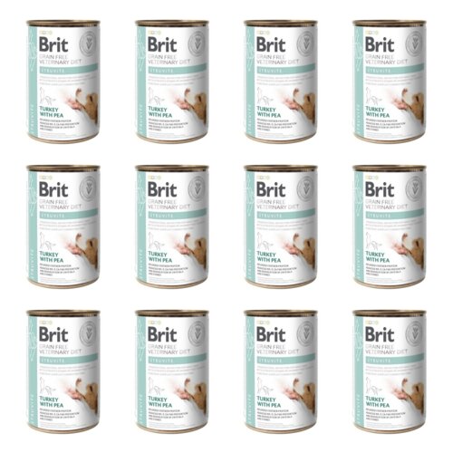 Karma dla psów BRIT Veterinary Diets Dog Struvite Indyk z groszkiem 12 x 400 g
