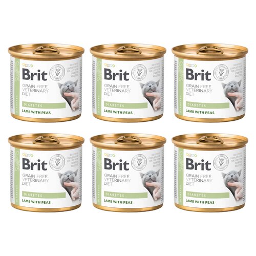 Karma dla kota BRIT Grain Free Veterinary Diets Cat Diabetes 6 x 200 g