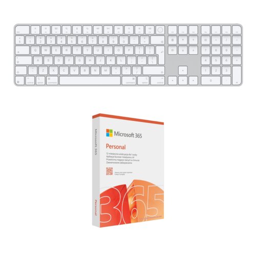 Klawiatura APPLE Magic Keyboard (US Int.) Biały + Program MICROSOFT 365 Personal