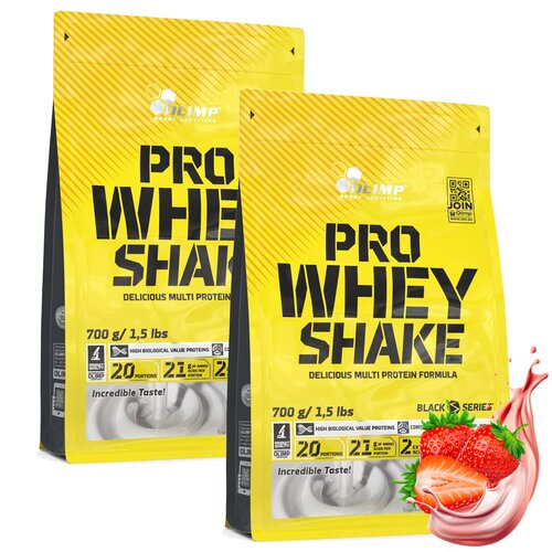 Odżywka białkowa OLIMP Pro Whey Shake Truskawkowy 2 x 700 g