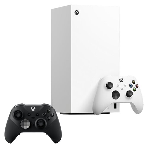 Konsola MICROSOFT XBOX Series X bez napędu Biały + Kontroler MICROSOFT bezprzewodowy Xbox Elite Series 2 Czarny