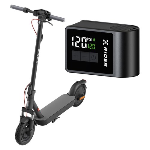 Hulajnoga elektryczna XIAOMI Scooter 5 60km 350W 10" Czarny + Pompka rowerowa XRIDER Rico z funkcją latarki XR00MAP01
