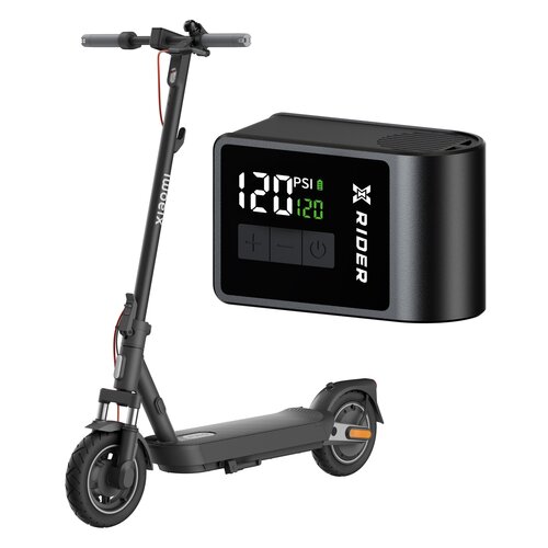Hulajnoga elektryczna XIAOMI Scooter 5 Pro 60km 400W 10" Czarny + Pompka rowerowa XRIDER Rico z funkcją latarki XR00MAP01