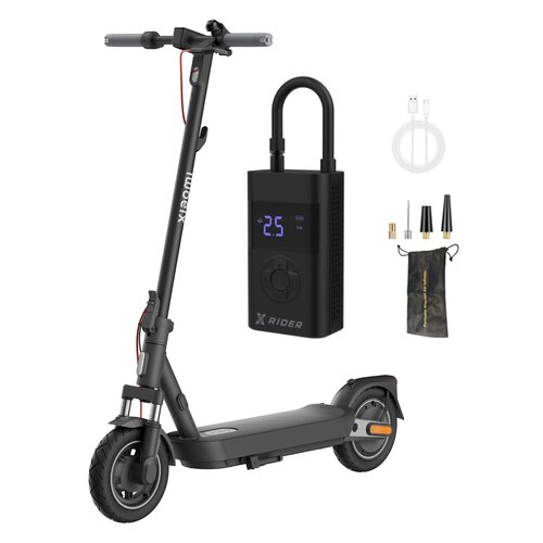 Hulajnoga elektryczna XIAOMI Scooter 5 Pro 60km 400W 10" Czarny + Pompka rowerowa XRIDER z funkcją powerbank XR00AP01