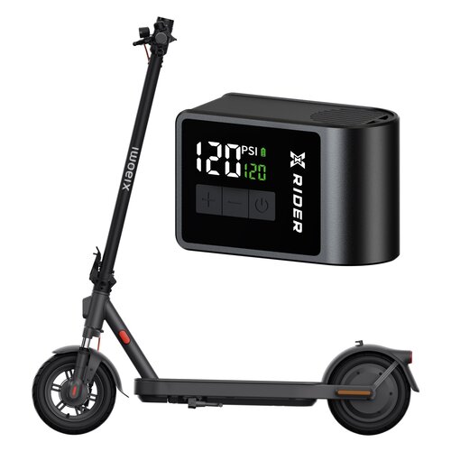 Hulajnoga elektryczna XIAOMI Scooter Elite 45km 400W 10" Czarny + Pompka rowerowa XRIDER Rico z funkcją latarki XR00MAP01