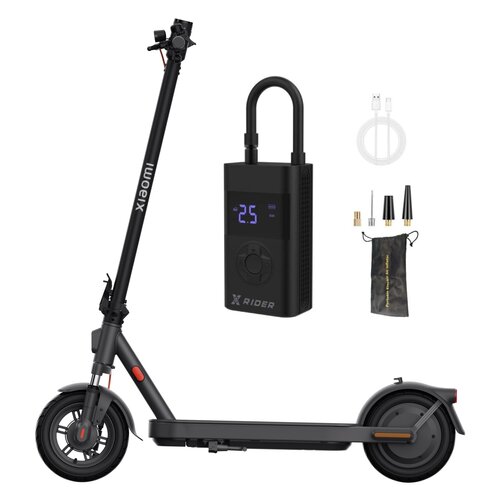 Hulajnoga elektryczna XIAOMI Scooter Elite 45km 400W 10" Czarny + Pompka rowerowa XRIDER z funkcją powerbank XR00AP01