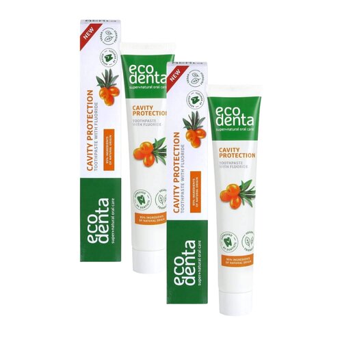 Pasta do zębów ECODENTA Rokitnikowa przeciw próchnicy 75 ml 2 szt.