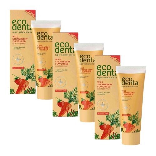 Pasta do zębów ECODENTA Poziomkowa dla dzieci 3+ 75 ml 3 szt.