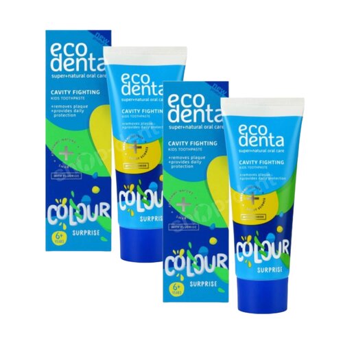 Pasta do zębów ECODENTA Colour Suprise 75 ml 2 szt.