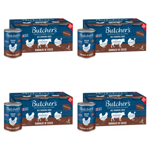 Karma dla psa BUTCHER'S Original Megapack mix smaków z warzywami (24 x 400 g)