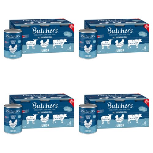 Karma dla psa BUTCHER'S Original Junior mix smaków (24 x 400 g)