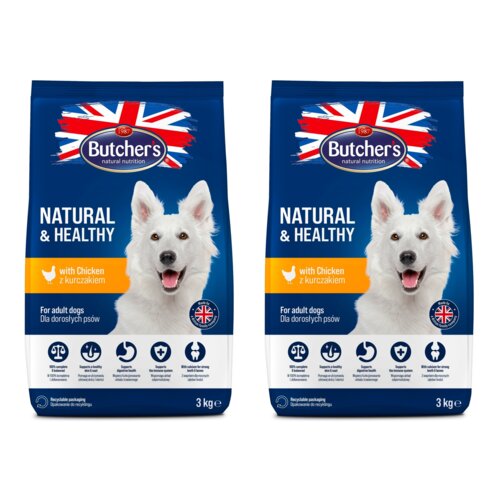 Karma dla psa BUTCHER'S Natural & Healthy Kurczak 2 x 3 kg