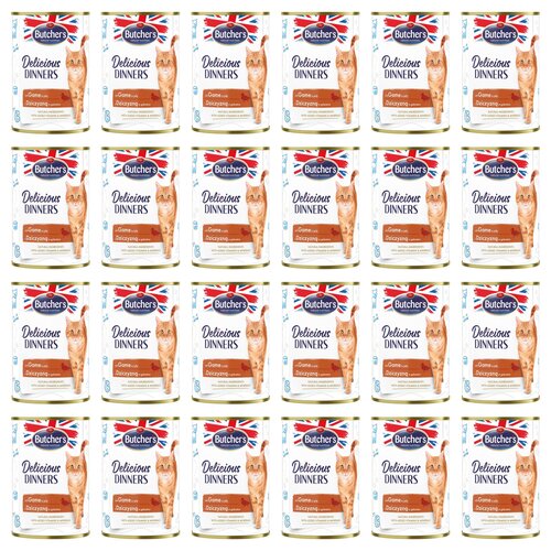 Karma dla kota BUTCHER'S Delicious Dinners kawałki z dziczyzną w galaretce 24 x 400 g