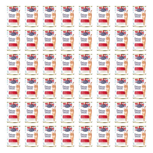 Karma dla kota BUTCHER'S Delicious Dinners kawałki z wołowiną w galaretce 48 x 400 g