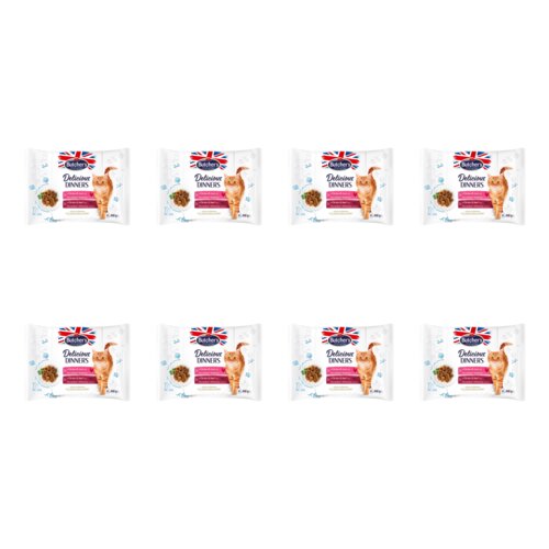 Karma dla kota BUTCHER'S Delicious Dinners z kurczakiem i wątróbką oraz z kurczakiem i wołowiną (32 x 100 g)