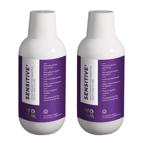 Płyn do płukania jamy ustnej WOOM Sensitive+ 2 x 500 ml