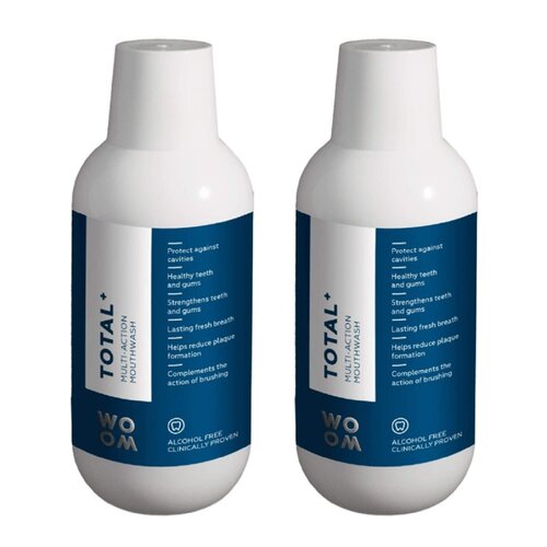 Płyn do płukania jamy ustnej WOOM Total+ Multi-Action 2 x 500 ml