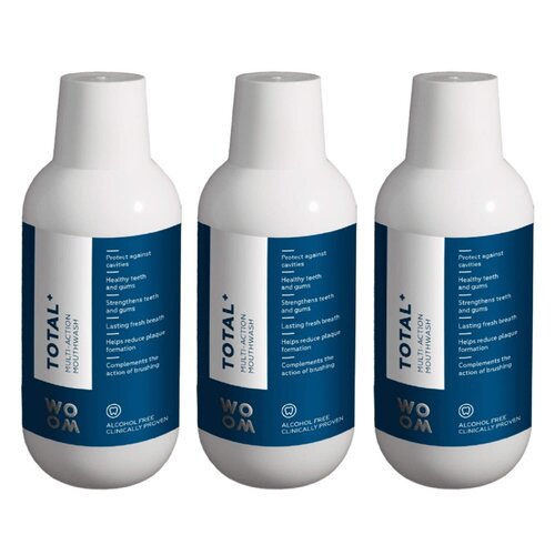 Płyn do płukania jamy ustnej WOOM Total+ Multi-Action 3 x 500 ml