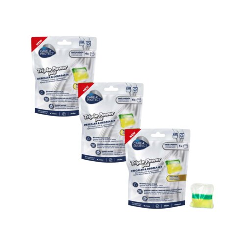 Kapsułki do czyszczenia zmywarek i pralek CARE+PROTECT Triple Power Pod CPPPODWMDW 18 szt.
