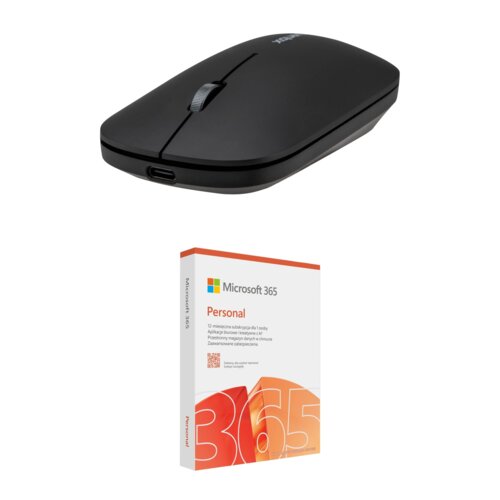 Mysz XQUANTUM WM400K Czarny + Program MICROSOFT 365 Personal