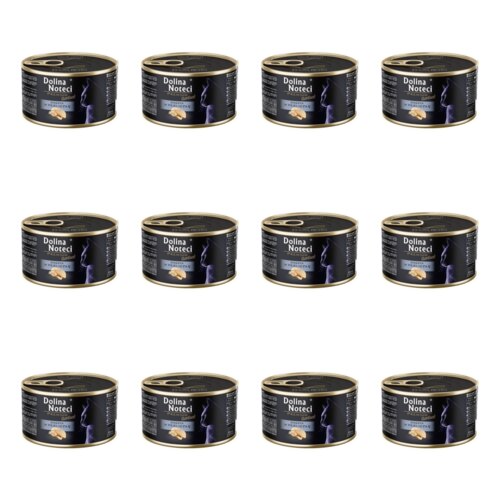 Karma dla kota DOLINA NOTECI Premium Sterilised Bogata w Perliczkę 12 x 185 g