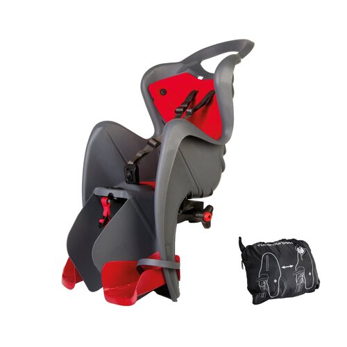 Fotelik rowerowy BELLELLI Mr Fox Clamp Ciemnoszary + Osłona fotelika BELLELLI BEL01OPS001