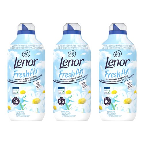 Płyn do płukania LENOR Fresh Air Effect Sensitive 3 x 1204 ml