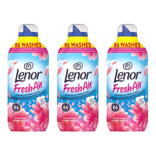 Płyn do płukania LENOR Fresh Air Effect Pink Blossom 3 x 1204 ml