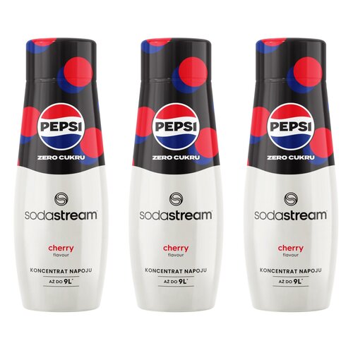 Syrop do saturatorów SODASTREAM Pepsi Max Cherry Zero Cukru 3 x 440 ml
