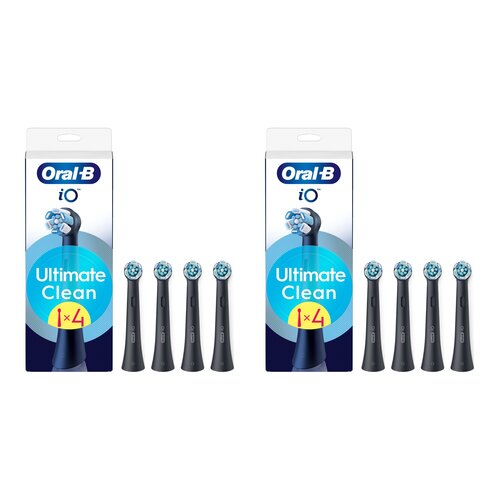 Oryginalna końcówka szczoteczki ORAL-B iO Ultimate Clean Czarny (8 szt.) (Usuwa płytkę bakteryjną)