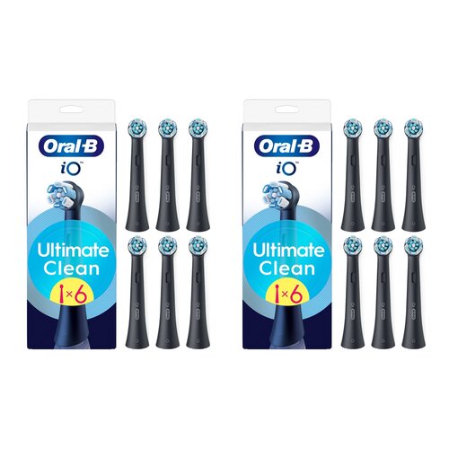 Oryginalna końcówka szczoteczki ORAL-B iO Ultimate Clean Czarny (12 szt.) (Usuwa płytkę bakteryjną)