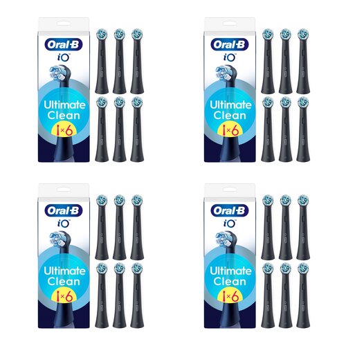 Oryginalna końcówka szczoteczki ORAL-B iO Ultimate Clean Czarny (24 szt.) (Usuwa płytkę bakteryjną)