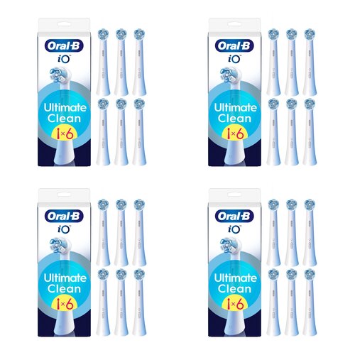 Oryginalna końcówka szczoteczki ORAL-B iO Ultimate Clean Biały (24 szt.) (Usuwa płytkę bakteryjną)