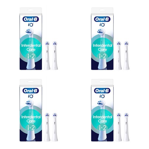 Oryginalna końcówka szczoteczki ORAL-B iO Interdental Clean Biały (8 szt.) (Czyszczenie trudno dostępnych miejsc)