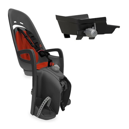 Fotelik rowerowy HAMAX Zenith Relax Adapter Szaro-czerwony + Adapter do bagażnika HAMAX Zenith