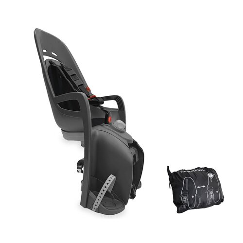 Fotelik rowerowy HAMAX Zenith Relax Adapter Szaro-czarny + Osłona fotelika BELLELLI BEL01OPS001
