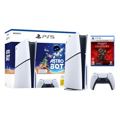 Konsola SONY PlayStation 5 Slim + Gra PS5 Astro Bot + Assassin's Creed Shadows - Edycja Limitowana Gra PS5