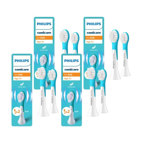 Oryginalne końcówki Philips Sonicare Dla Dzieci HX6032/90 miękkie włókna (8 szt.) (Dla dzieci od lat 3)