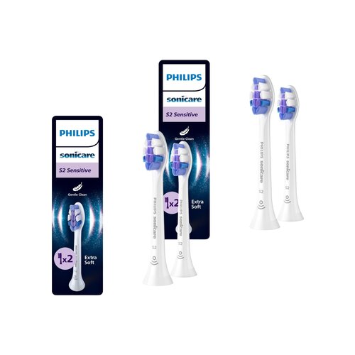 Oryginalne końcówki Philips Sonicare S2 HX6052/87 Bardzo miękkie włókna (4 szt.) (Nadwrażliwość zębów)
