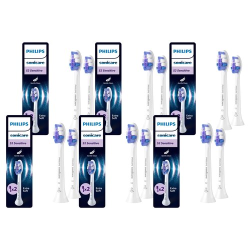 Oryginalne końcówki Philips Sonicare S2 HX6052/87 Bardzo miękkie włókna (12 szt.) (Nadwrażliwość zębów)