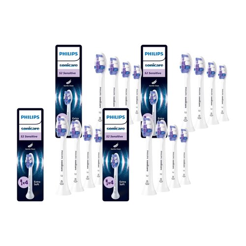 Oryginalne końcówki Philips Sonicare S2 HX6054/87 Bardzo miękkie włókna (16 szt.) (Nadwrażliwość zębów)
