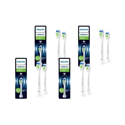 Oryginalne końcówki Philips Sonicare W2 HX6062/87 Średnio miękkie włókna (8 szt.) (Wybielające)