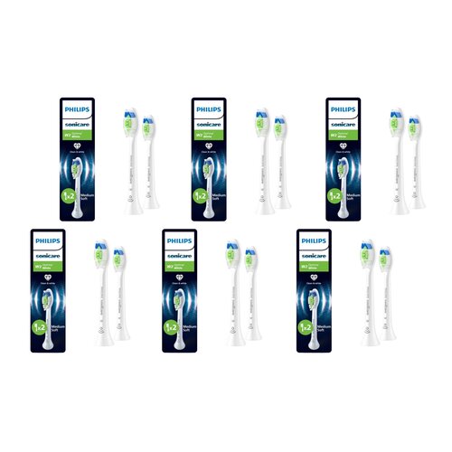 Oryginalne końcówki Philips Sonicare W2 HX6062/87 Średnio miękkie włókna (12 szt.) (Wybielające)