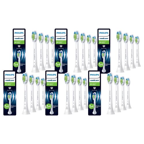 Oryginalne końcówki Philips Sonicare W2 HX6064/87 Średnio miękkie włókna (24 szt.) (Wybielające)